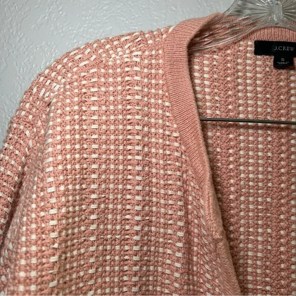 J. Crew Textured Knit Cardigan in Soft Pink women’s small preppy career office - Picture 4 of 8